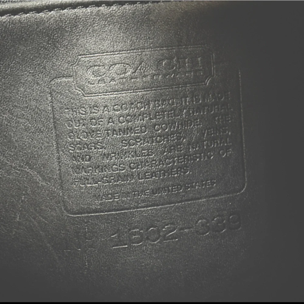 Vintage 90s COACH Willis Black Leather Crossbody Shoulder Bag Purse USA 1602-339 - Picture 12 of 16